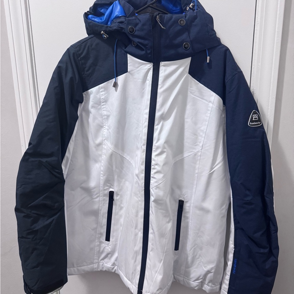 Avalanche Women’s White and Blue Jacket Winter Jacket - Double Jacket